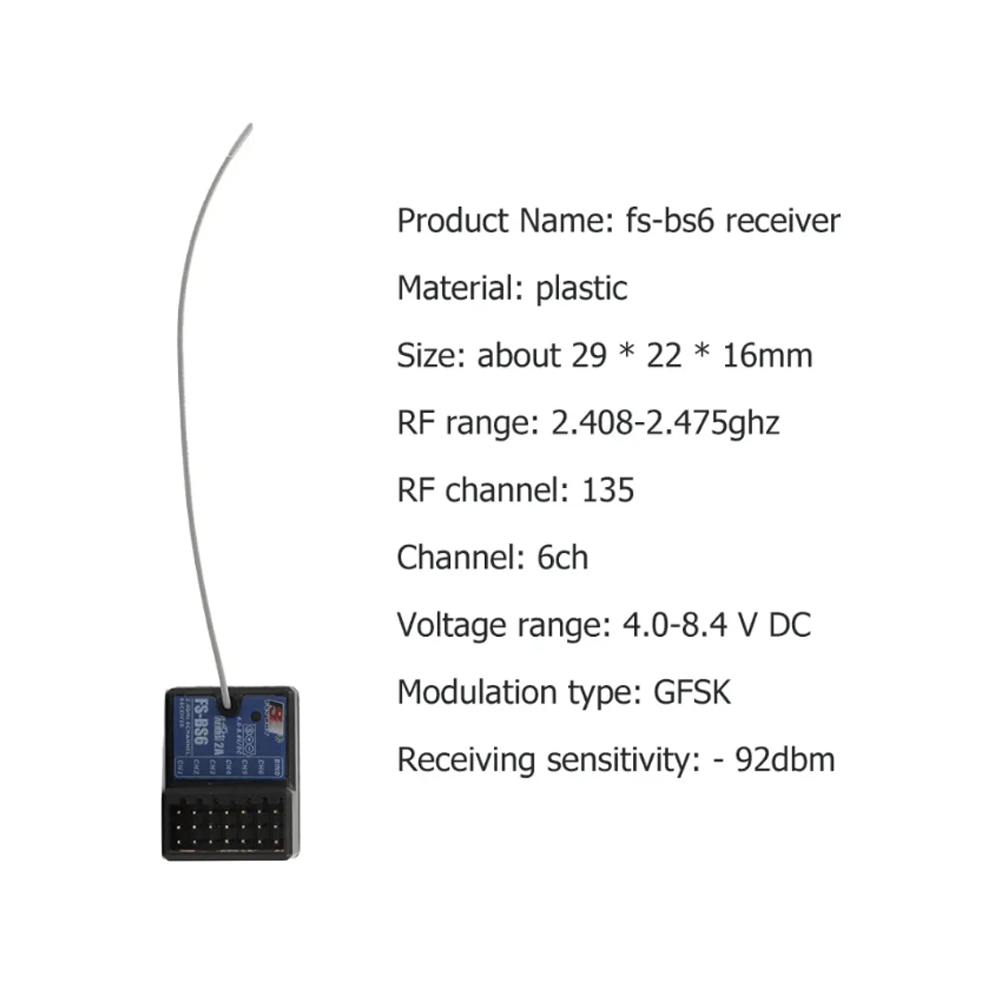 FlySky FS-BS6 2.4Ghz 6CH AFHDS - Radio Transmitter 2.4Ghz recension och pris