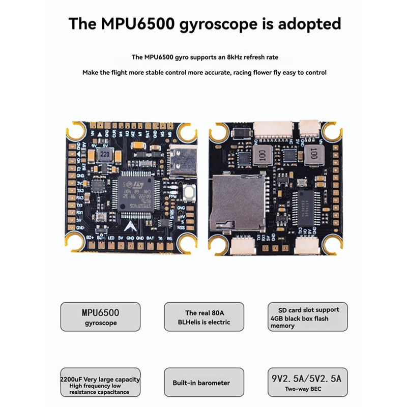 80A+F405/F722 STACK for 13inch - F722 Flight Controller recension och pris
