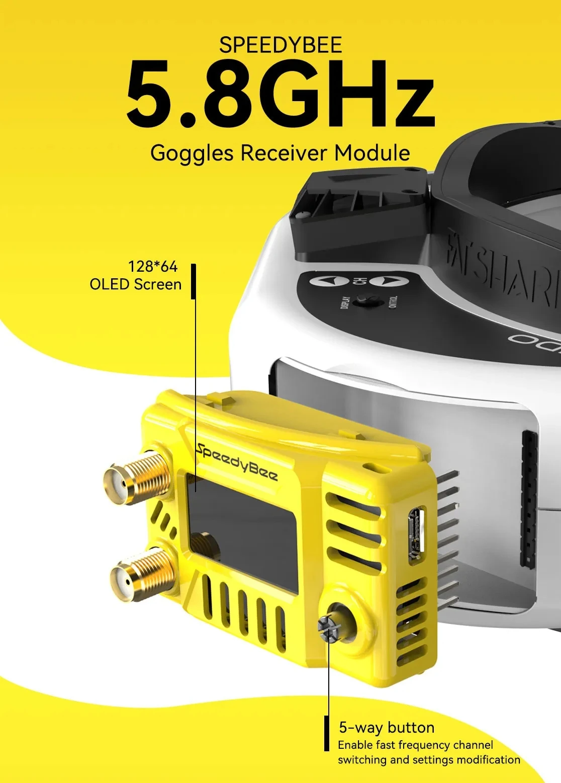 SpeedyBee FPV Goggles Module 5 - Hd Zero Camera recension och pris