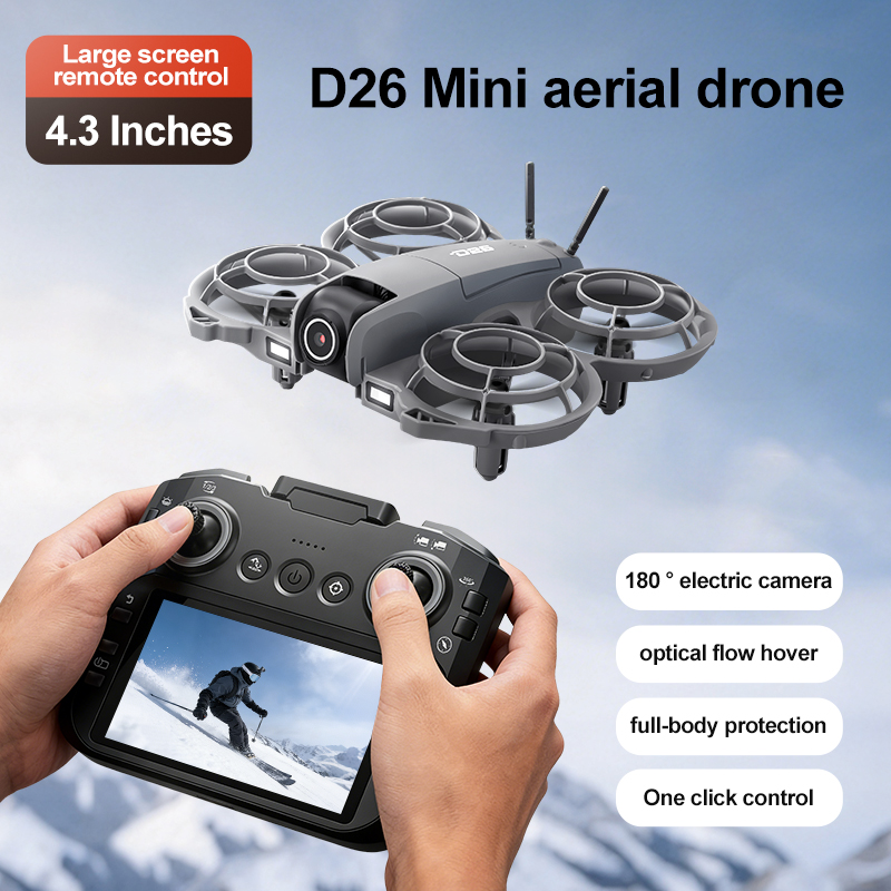 D26 Drone 4K Aerial HD 180° Ca - Brushed Drone Motor recension och pris