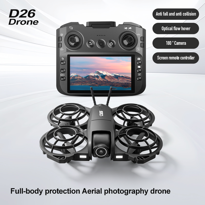 D26 Drone 4K Aerial HD 180° Ca - Brushed Drone Motor recension och pris