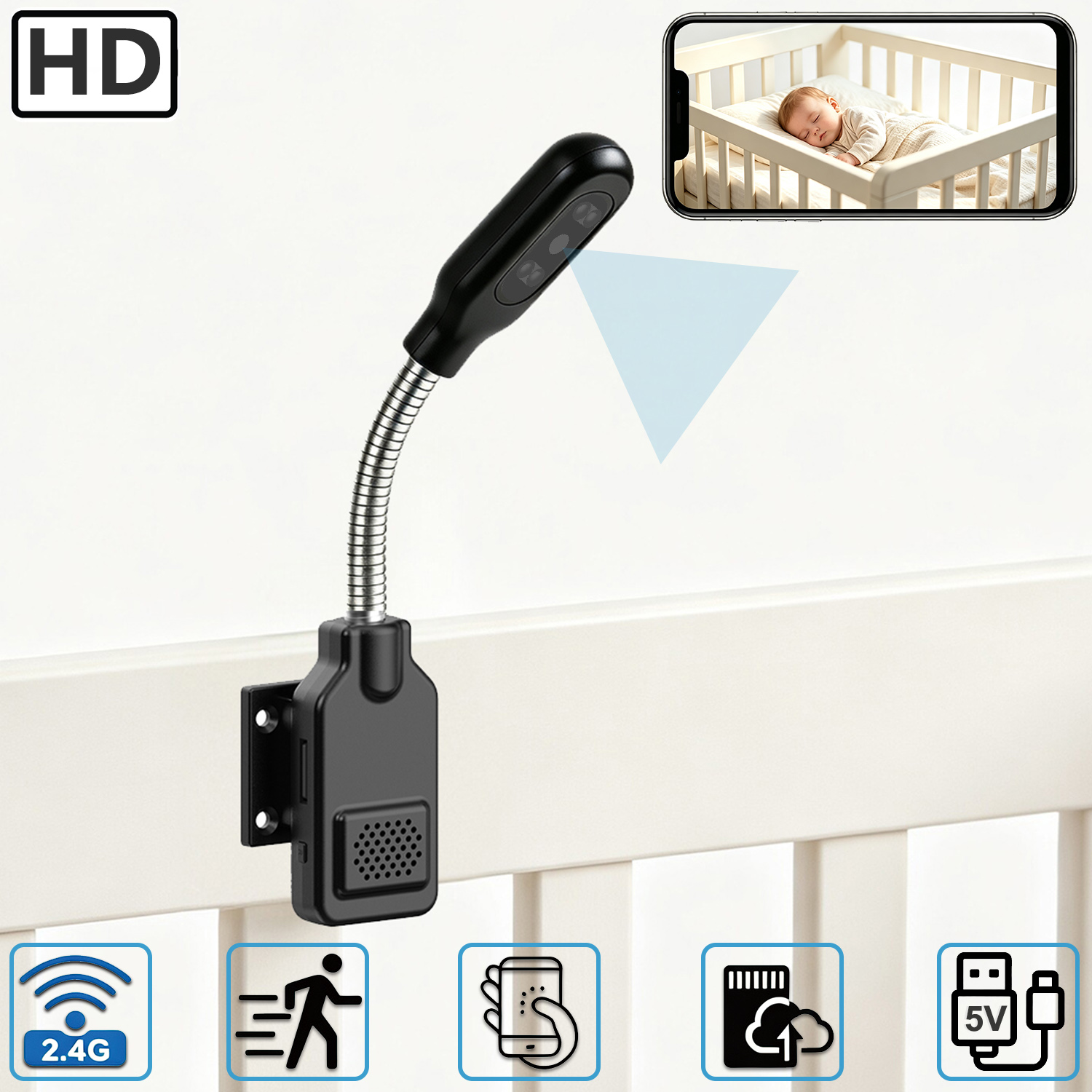 Flexible Gooseneck Baby Pet Mo - Hd Zero Camera recension och pris